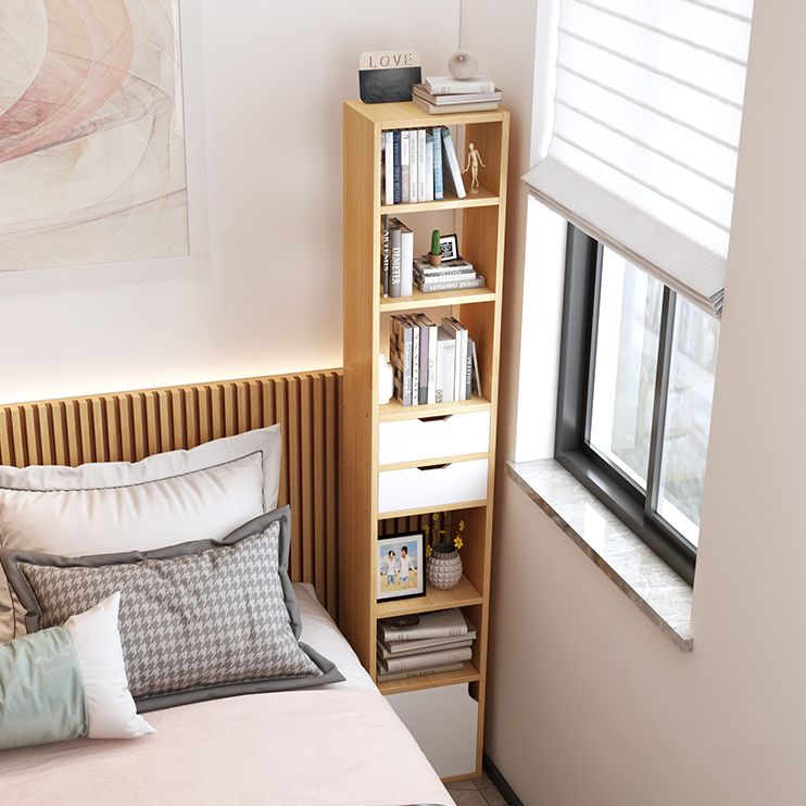 Closed Wooden Bookshelf Modern Minimalist Home Corner Bookcase