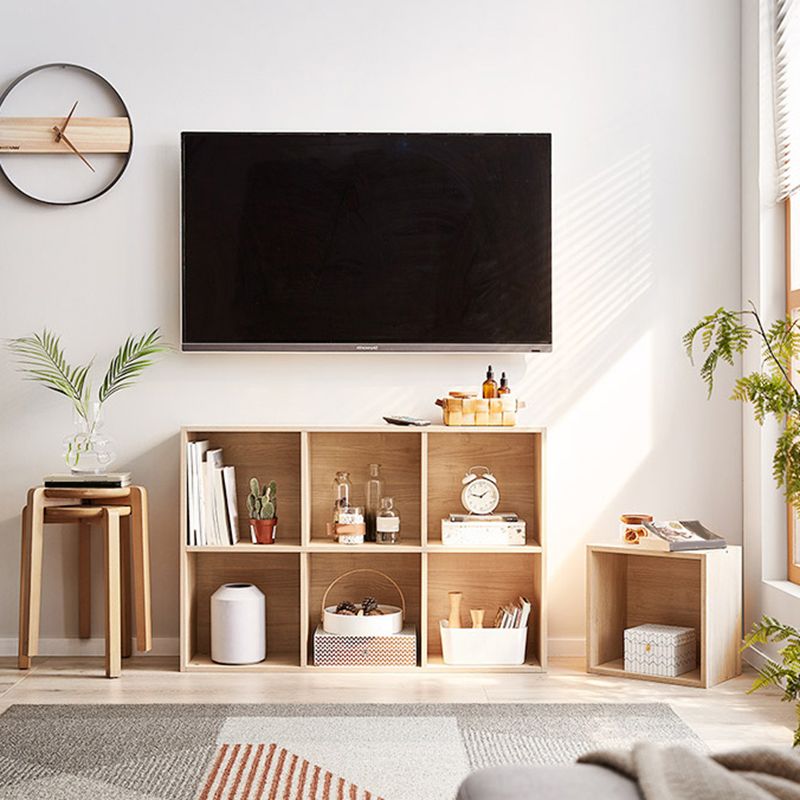 9.45" W Cube Engineered Wood Bookshelf Contemporary Bookcase for Living Room