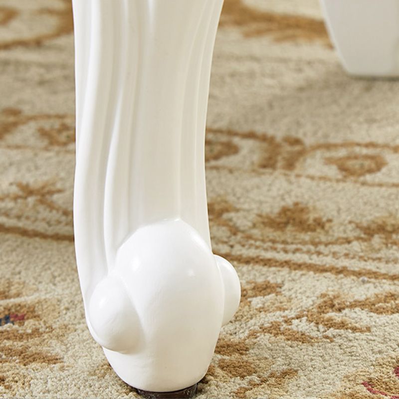 Mid-Century Modern Ottoman Faux Leather Tufted Upholstered Nailhead Trim Rectangle Ottoman