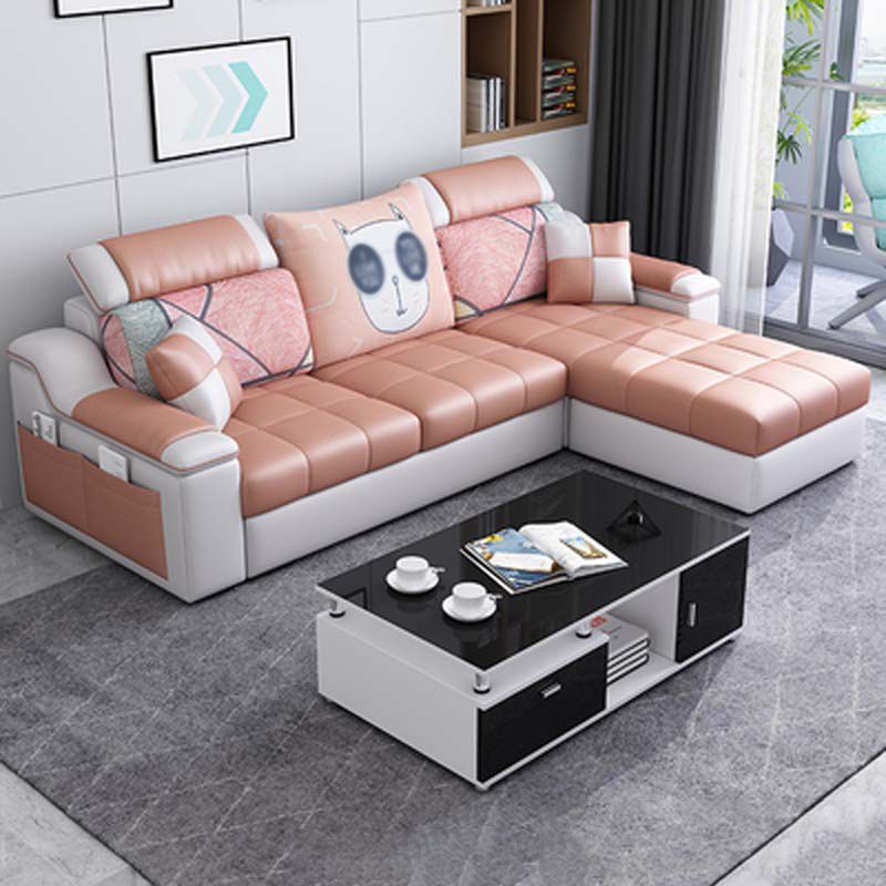 82.68"W √ó 57.09"D √ó35.43"H Sloped Arms Sectionals with Slipcovers and Storage