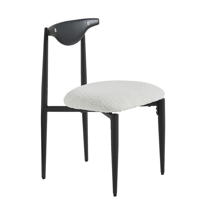 Industrial Style Armless Dining Chairs Solid Wood Open Back Chairs for Bedroom