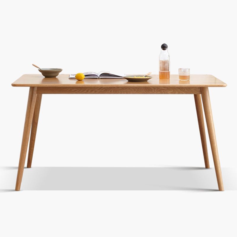 Rectangle simple 4 jambes meubles de maison table à manger en bois massif pour salle à manger