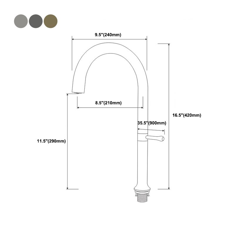 Modern Kitchen Faucet Stainless Steel Single Handle High Arc Kitchen Faucet