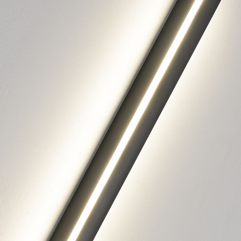 Linearer Wandleuchte moderne Metall 1 Lichtwand montieren Licht in Schwarz
