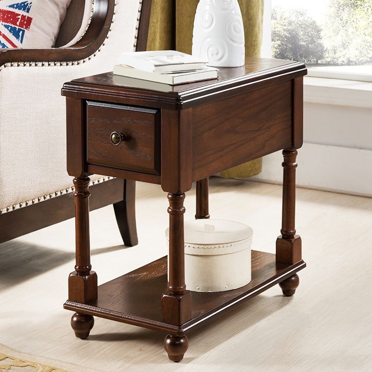 22.8" Tall 4 Legs End Table Contemporary Rectangular Side Table