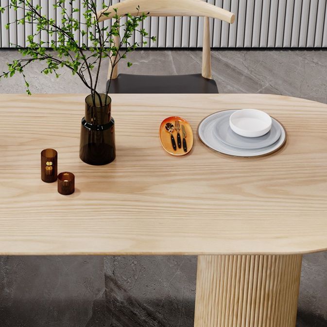 Tavolo da pranzo in legno massiccio in legno massiccio tavolo da pranzo in stile contemporaneo con 3 gambe