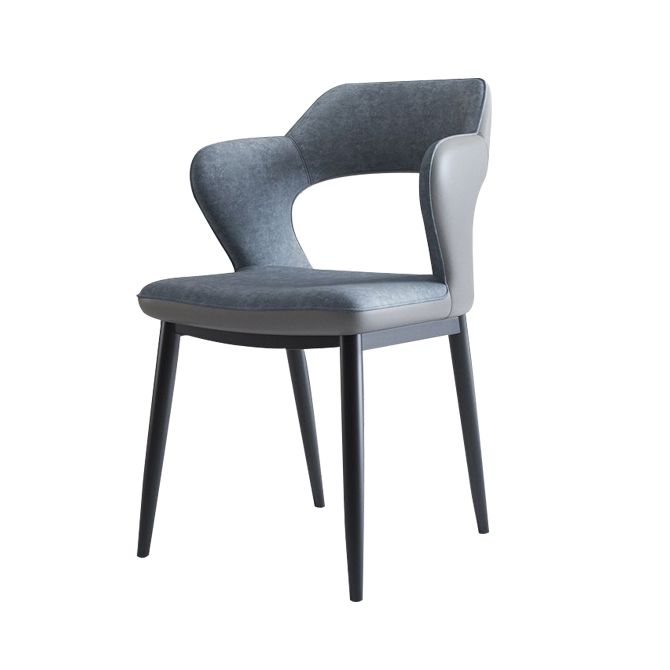 Metal Modern Style Side Chair Open Back Dining Side Chair Set