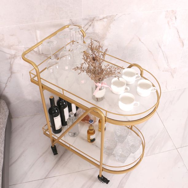 Contemporary 31.1"H Rolling Prep Table Metal Prep Table for Home Use