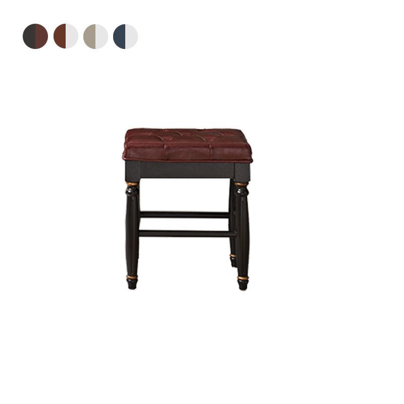 Victorian Wood Vanity Table with Mirror and Stool 15.75" D Vanity Table Set