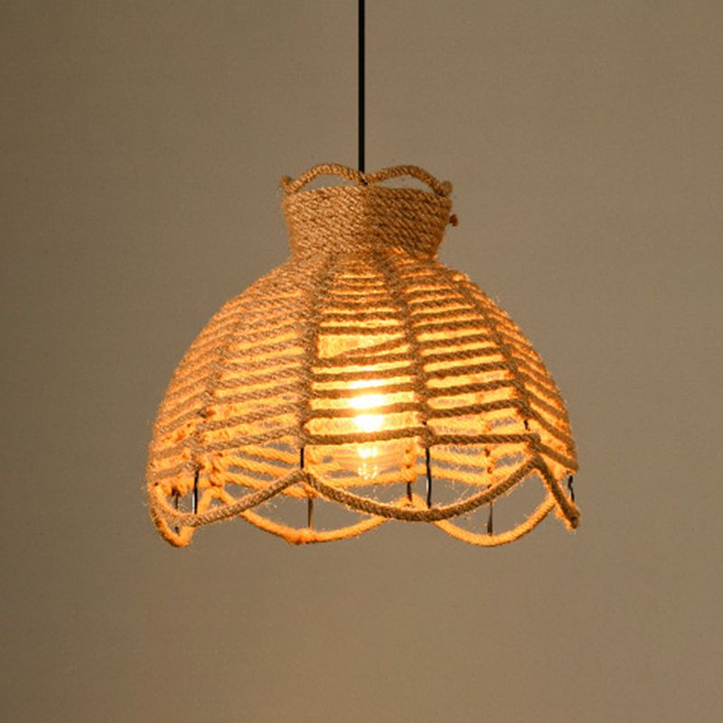 Industrieel touw koord commerciële hanglampverlichting metalen hanger verlichtingsarmaturen voor woonkamer