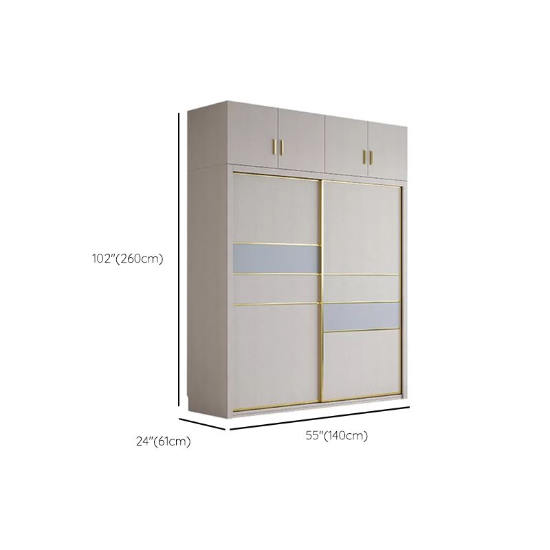 Sliding Wardrobe Closet with Shelves Contemporary Wardrobe Cabinet