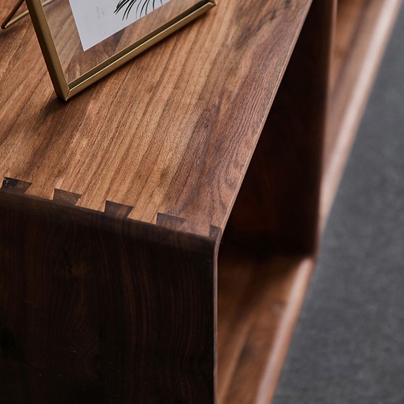 Contemporary Open Back Bookcase Solid Wood Cube Bookshelf for Office