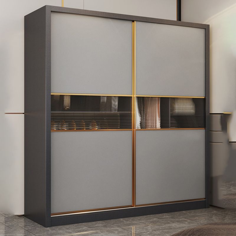 Modern Wood Freestanding Wardrobe Soft Close Drawer and Doors Wardrobe