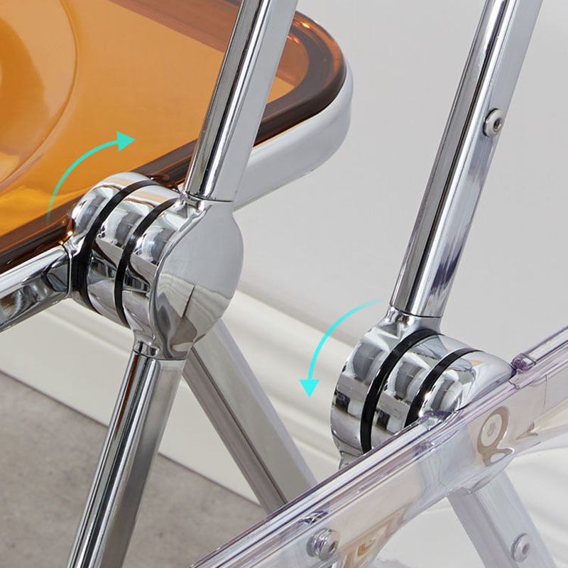 Plástico del diseño industrial que cena la silla lateral plegable de la parte posterior abierta sin brazos de la silla