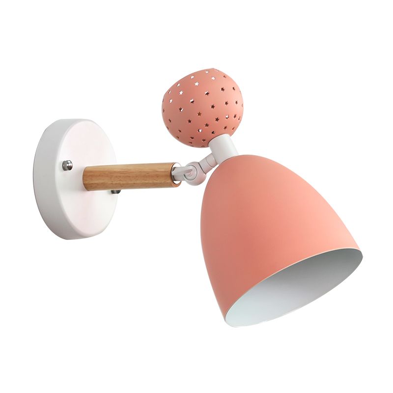 Creative Macaron Bell Wall Monte Light Metal 2 Light Sconcetto muro con ritagli a stella