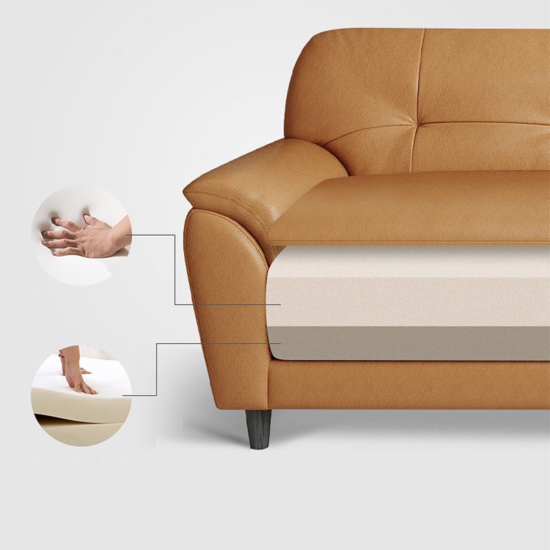 Stain Resistant Contemporary Pillow Top Arm Standard Settee Couch