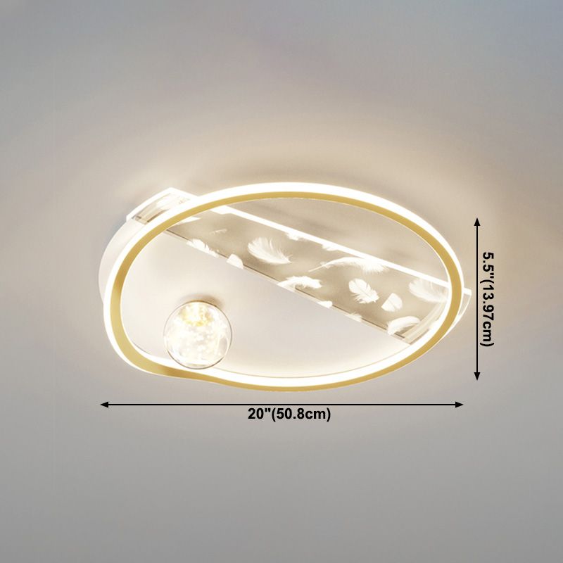 Plafonnier LED moderne et créatif en plumes, 3 lumières en fer, pour salon et chambre à coucher