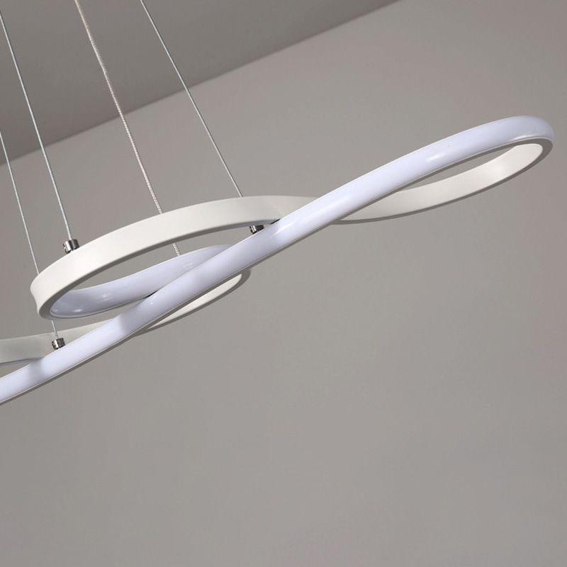 Moderne spiraalvormige kroonluchter LED Acryl Suspension Light voor Foyer Living Room Slaapkamer