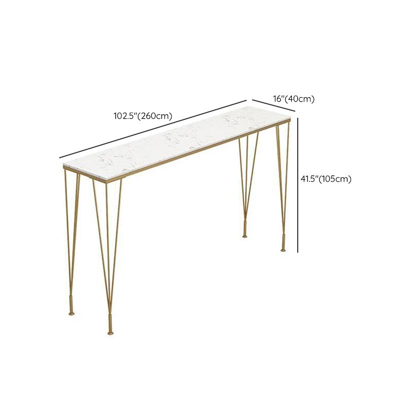 Glam Style Rectangle Bistro Set 1/7 Pieces Faux Marble Counter Set