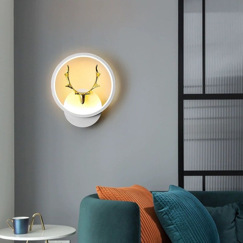 Light metal a parete geometrica contemporanea in metallo 1 lampada a LED LAD