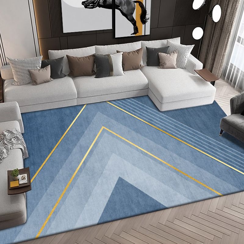 Modern Geometric Rug Carpet Stain Resistant Rug for Living Room