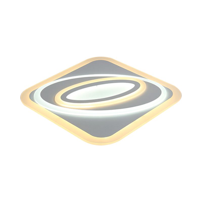 Spacetime wormgat kinderkamer inbouw acryl 21,5"/38"/47" brede LED moderne plafondlamp in warm/wit licht