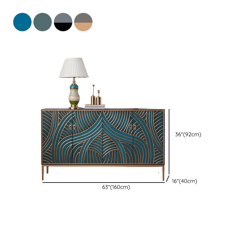 Industrial Accent Cabinet with Cup Pulls Doors and Straight Legs