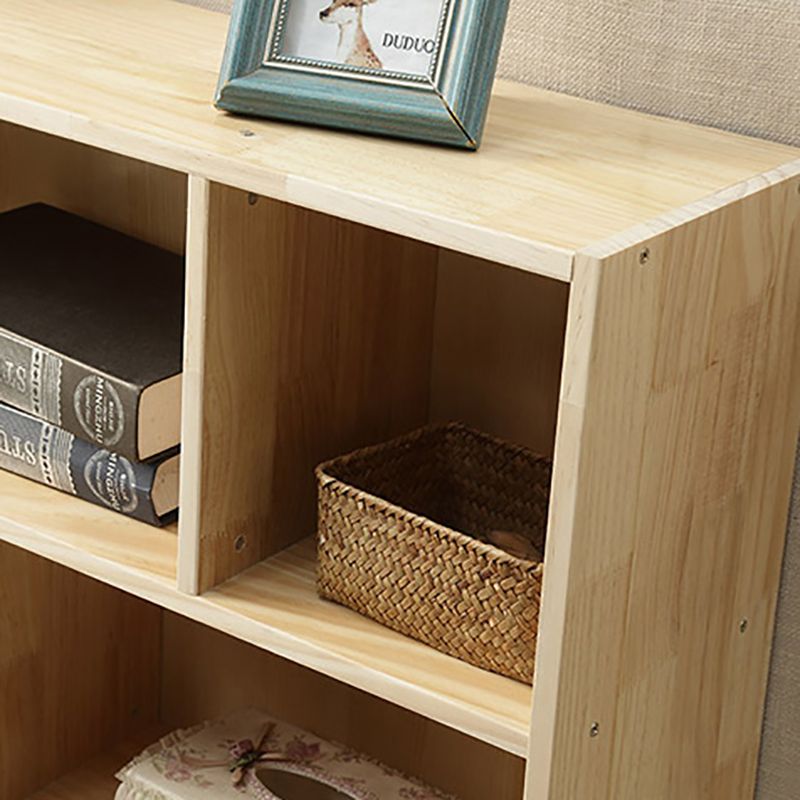 Modern Wooden Bookcase Standard Closed Back Bookshelf with Shelves