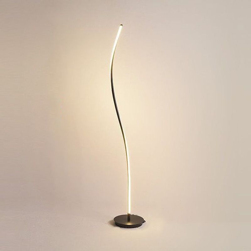 Twist Metal Floor Light Modern Style 1 Light Floor Light Fixtures