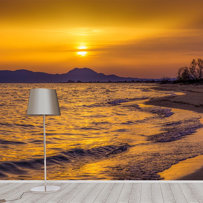 Beautiful Seascape Mural Horizontal Photography Eco-friendly for Bathroom Floor