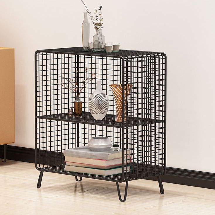 Modern Style Bookshelf Closed Back Metal Standard Bookcase for Home