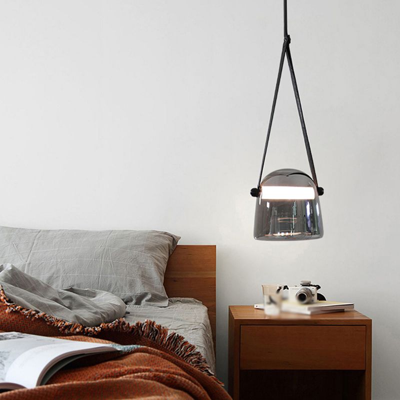 Light a sospensione geometrica a pendente a led artistica moderna con tonalità di vetro