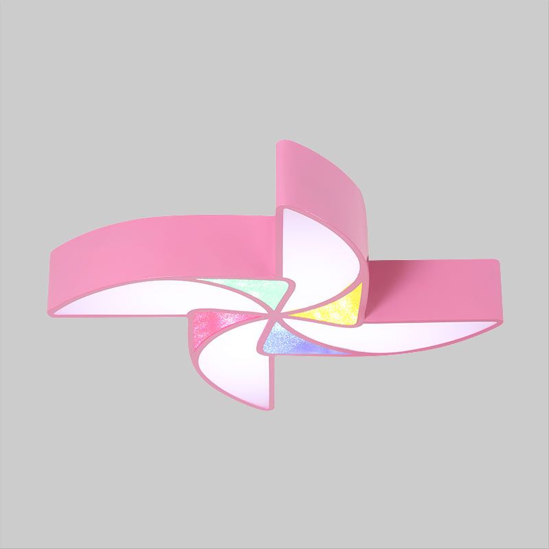 Lampada da incasso a LED per sala giochi Modernismo Blu/Verde/Rosa Montaggio a incasso a soffitto con paralume acrilico Windmill