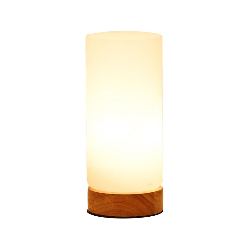 Bulb globo/cilindro/lettura quadrata di lettura di lettura luce moderna in legno di vetro bianco illuminazione