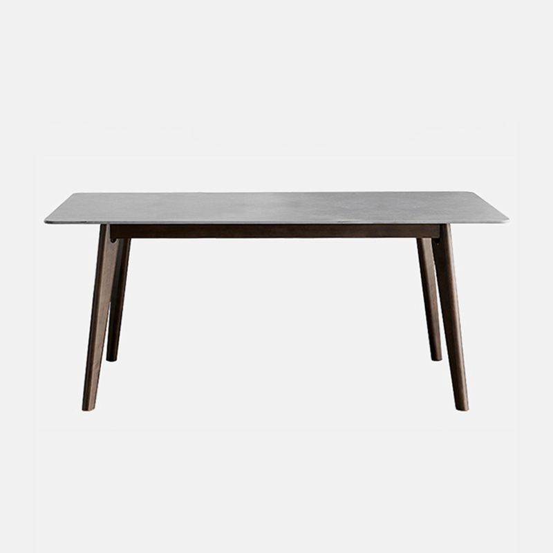 Stone Top Dining Table Mid-Century Modern Dining Table with 4 Legs
