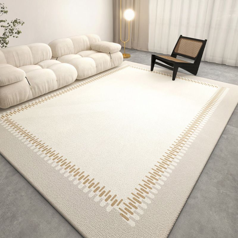 Tapis moderne Beige, bloc de couleurs, en Polyester, antidérapant, pour la décoration de la maison