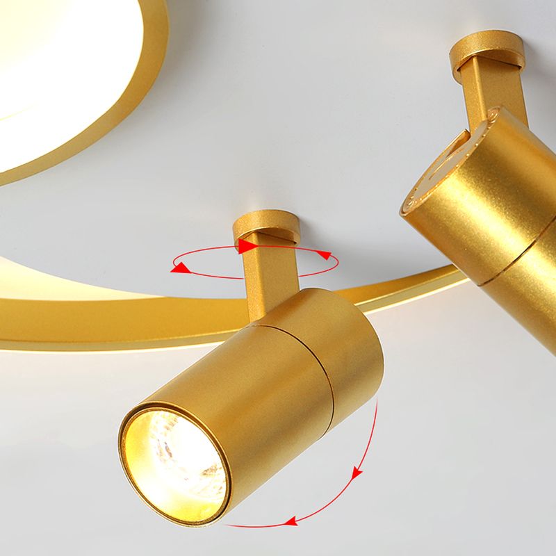 Plafonnier LED contemporain avec luminaire encastré pour magasin de vêtements