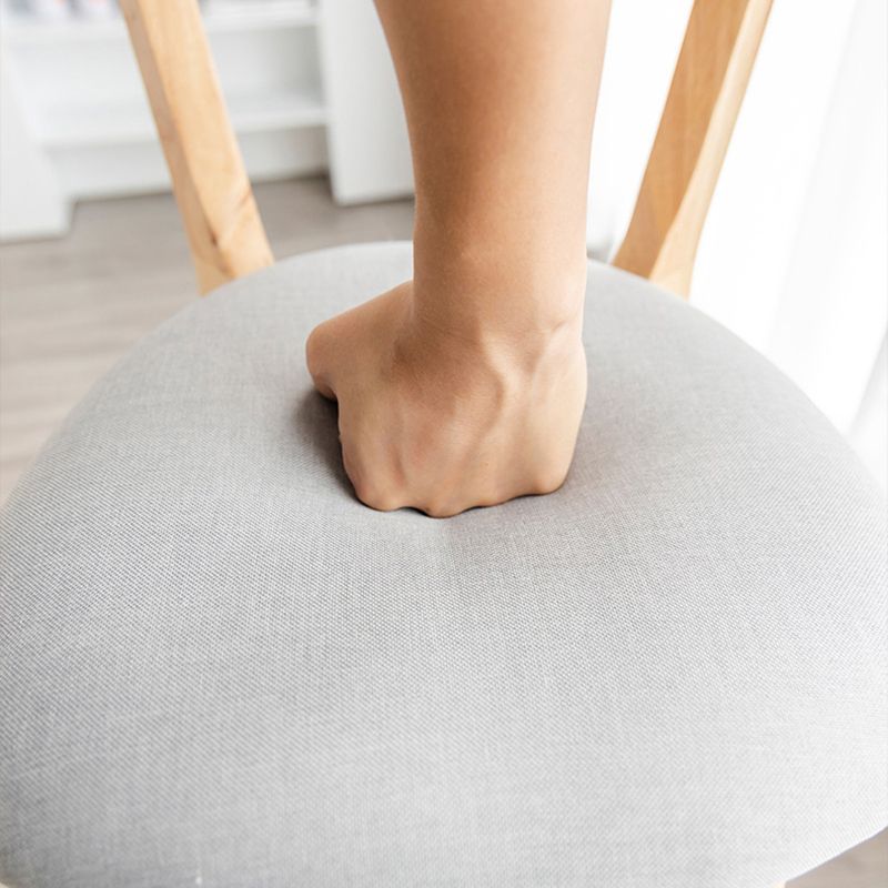 Scandinavian Matte Finish Upholstered Bar Stools Living Room Footrest Stool