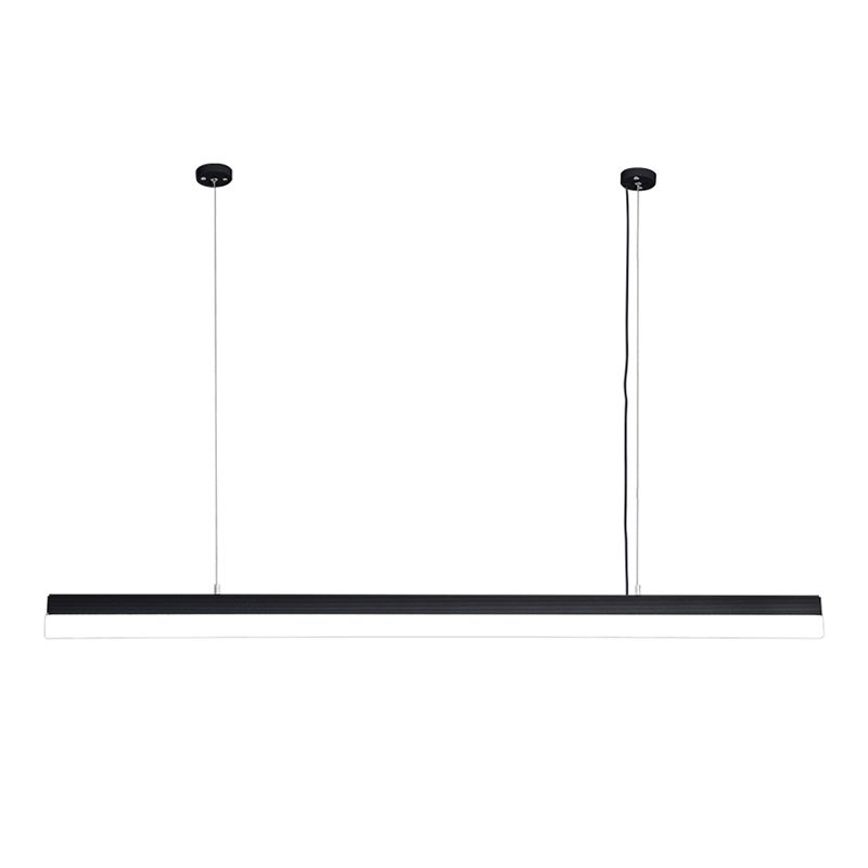 Modern Aluminium Island Lighting Fixtures Linear 1-Light Restaurant LED Suspension Lamp