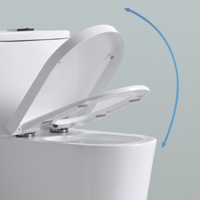 Contemporary Skirted Toilet Bowl One Piece Flush Toilet with Seat