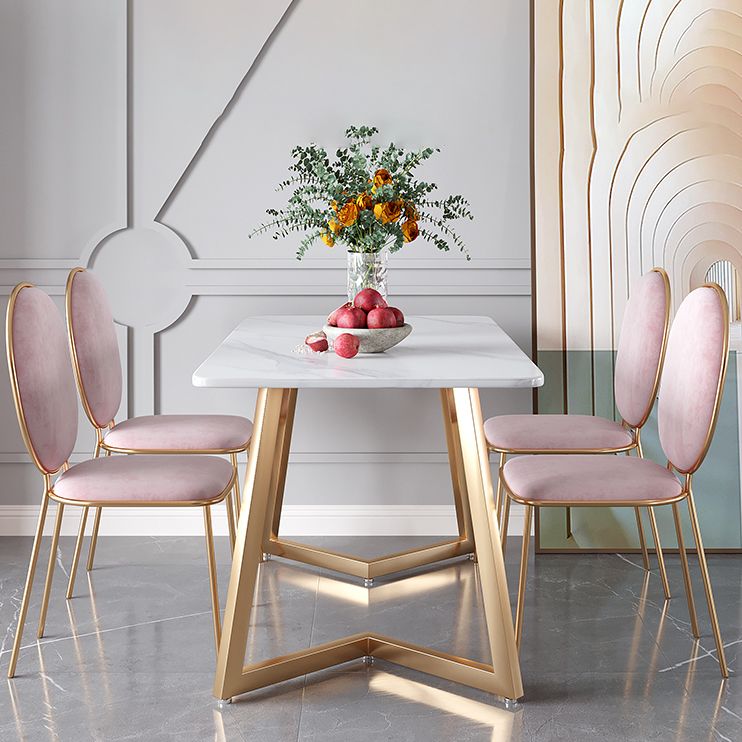 Stone Top Double Pedestal Table Traditional Luxury Rectangle White Dining Table