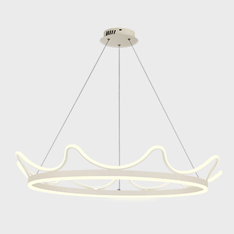Contemporary Crown Chandelier Lights Metal 2 Light Chandelier Pendant Light