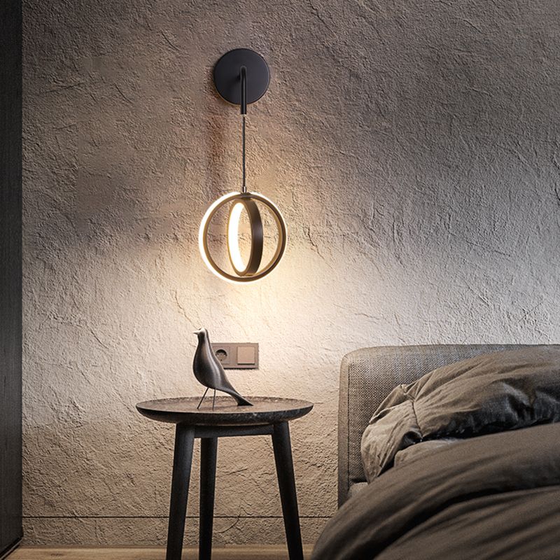 Luminaires muraux circulaires appliques en métal de style minimaliste moderne