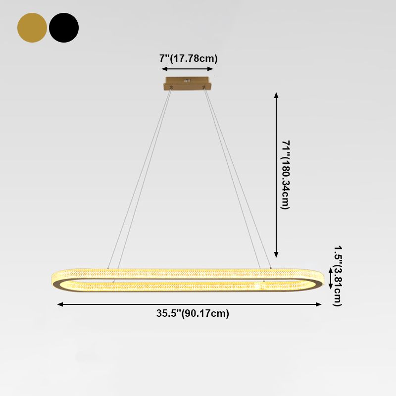 Modern Simple LED Island Light Dining Room Hanging Lighting Fixture