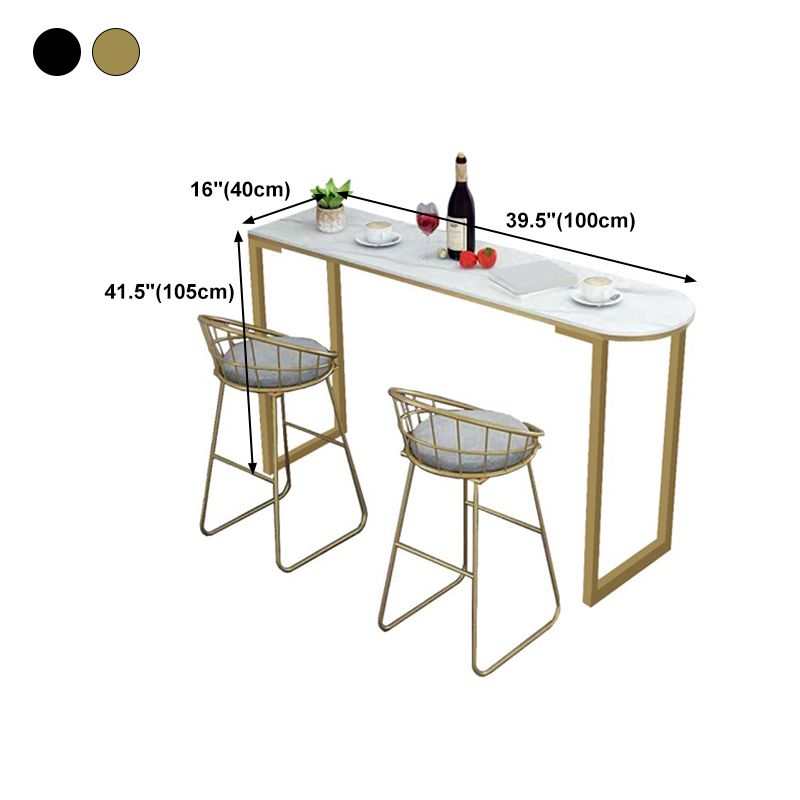 Contemporary Style Sintered Stone Table Dining Bar Counter Table for Kitchen