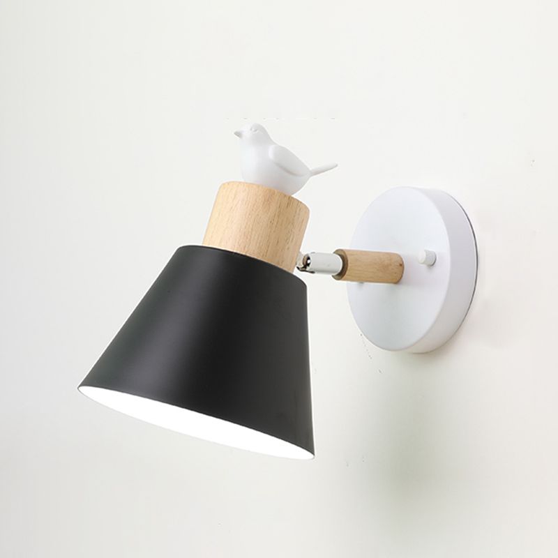 1-Light Wall Sconce Modern Macaron Style Metal Wall Lighting for Dining Room