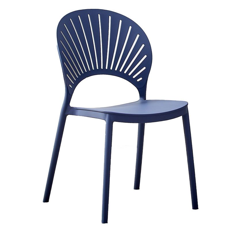 Silla apilable moderna que cena sillas traseras abiertas sin brazos con las piernas plásticas para la cocina