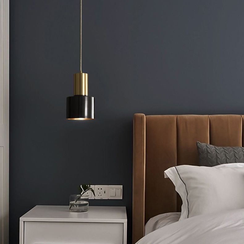 1 éclairage pendentif à cylindre léger postmoderne aluminium Plafond plafond pour restaurant