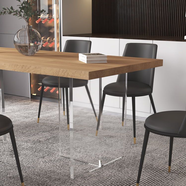 Modern Style Dining Table Rectangle Solid Wood Dining Table for Kitchen