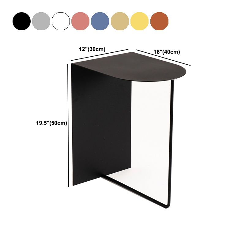 Rectangular Metal Table with Abstract Base Design mid-century Modern Style Side Table